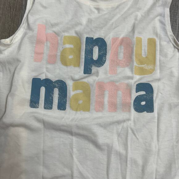 Isabel Maternity Happy Mama Cream Graphic Tank Top - Size XL - NWT - Picture 3 of 5